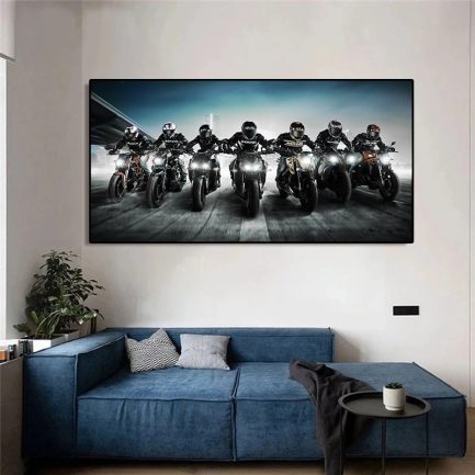 תמונת קנווס לתלייה – האופנוענים
