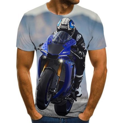 חולצות טי שירט מודפסות תלת מימד אופנועים