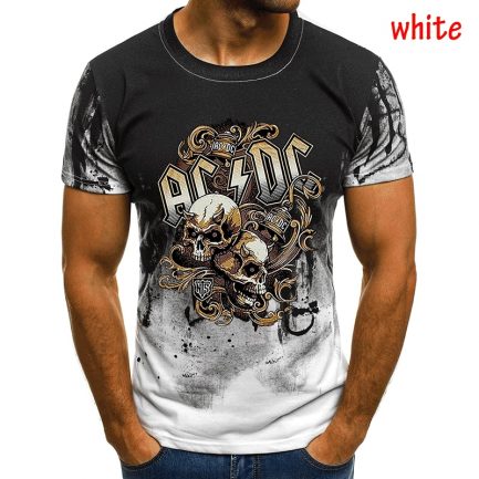 חולצת טי שירט מודפסת AC DC.