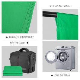 מסך ירוק לצילום מקצועי – ללא סטנד