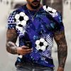 מגוון חולצות טישירט מודפסות בנושא כדורגל